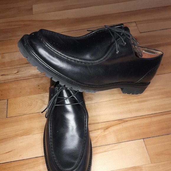 black leather high-top derby boots - Picture 2 of 6